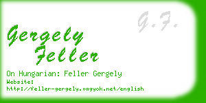 gergely feller business card
